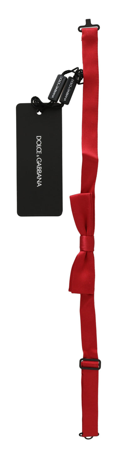 Dolce & Gabbana Elegant Red Silk Bow Tie Dolce & Gabbana