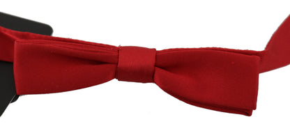 Dolce & Gabbana Elegant Red Silk Bow Tie Dolce & Gabbana