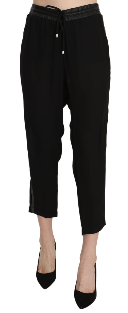 Guess Chic High Waist Cropped Pants in Elegant Black Guess