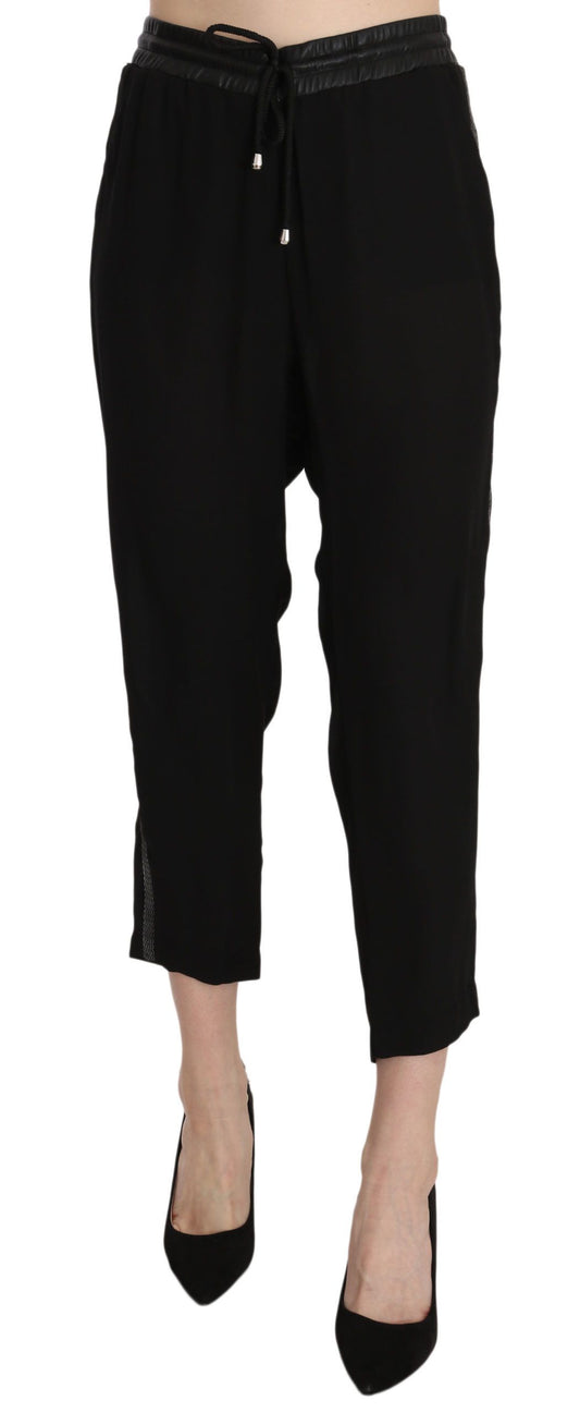 Guess Chic High Waist Cropped Pants in Elegant Black Guess