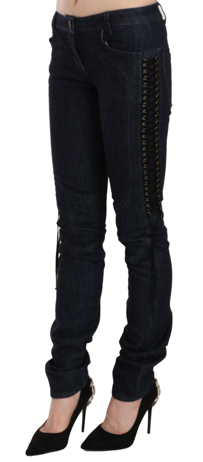 Just Cavalli Elegant Low Waist Skinny Trousers Just Cavalli