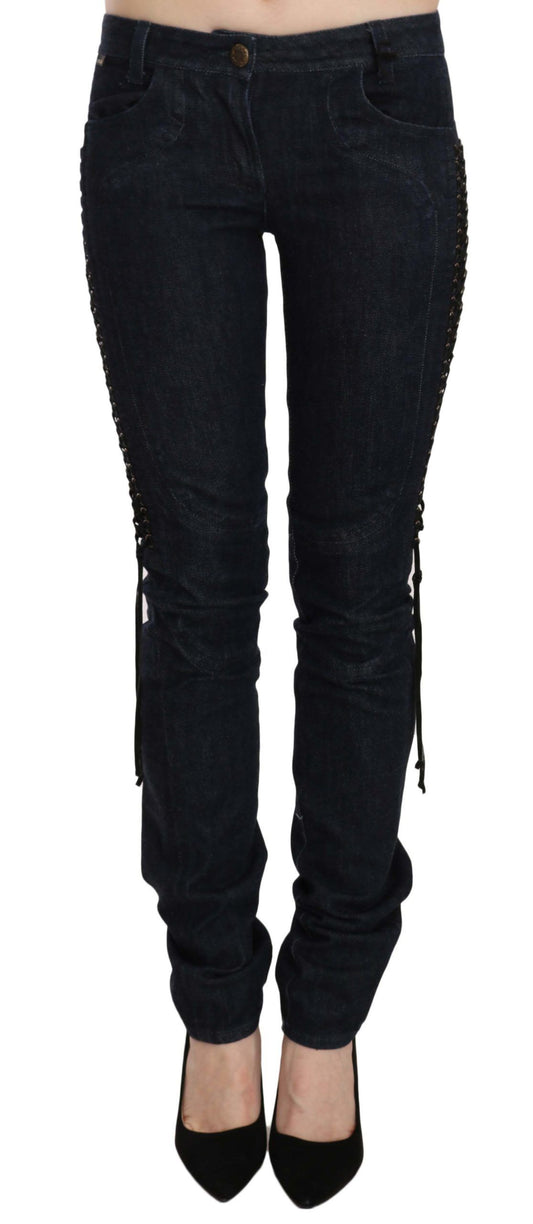 Just Cavalli Elegant Low Waist Skinny Trousers Just Cavalli