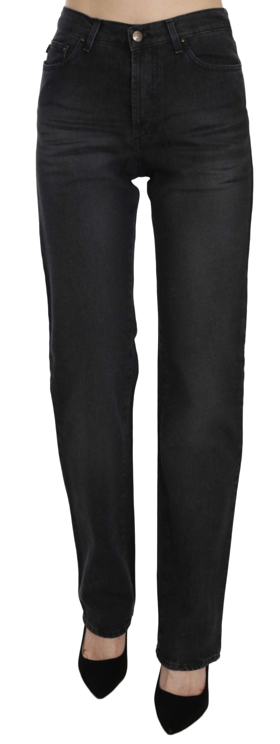 Just Cavalli Elevate Your Style: Chic Black High Waist Denim Just Cavalli