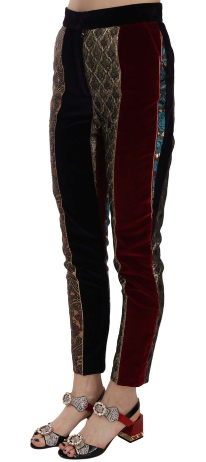 Dolce & Gabbana Elegant Multicolor Jacquard Cropped Pants Dolce & Gabbana