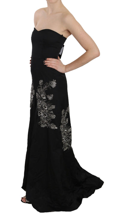 John Richmond Enchanting Black Maxi Flare Dress John Richmond