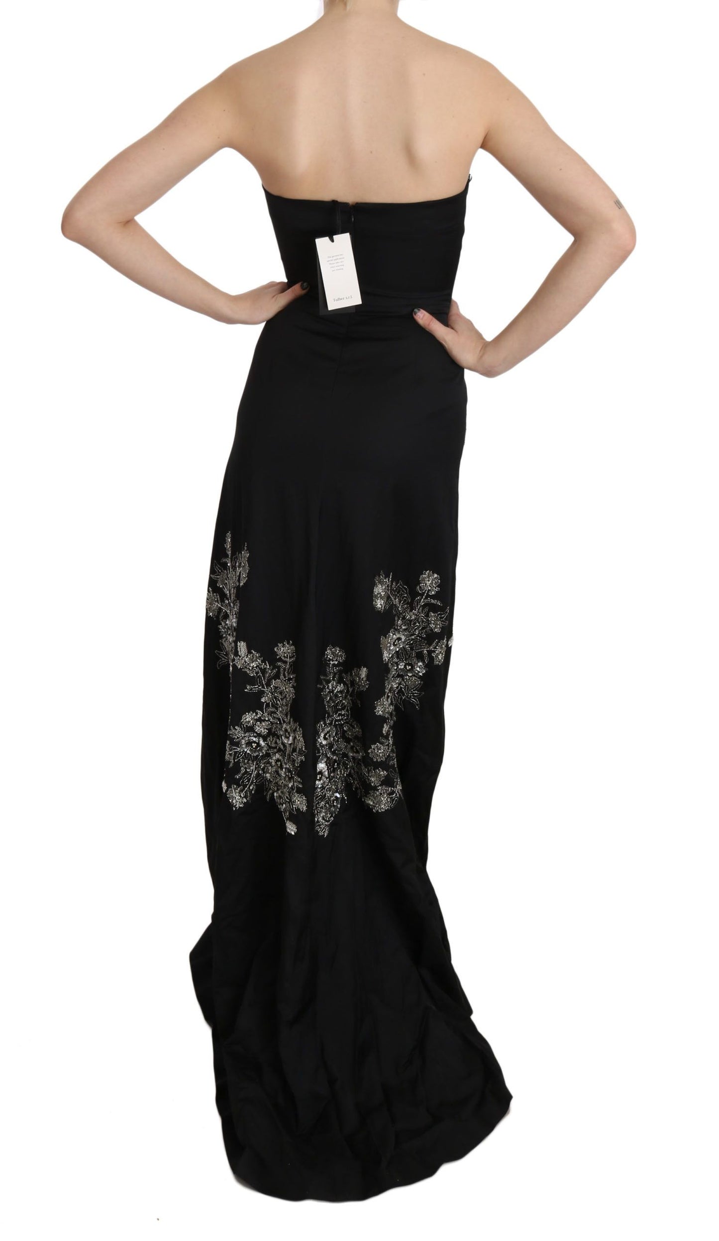 John Richmond Enchanting Black Maxi Flare Dress John Richmond