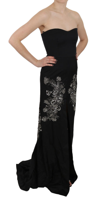 John Richmond Enchanting Black Maxi Flare Dress John Richmond