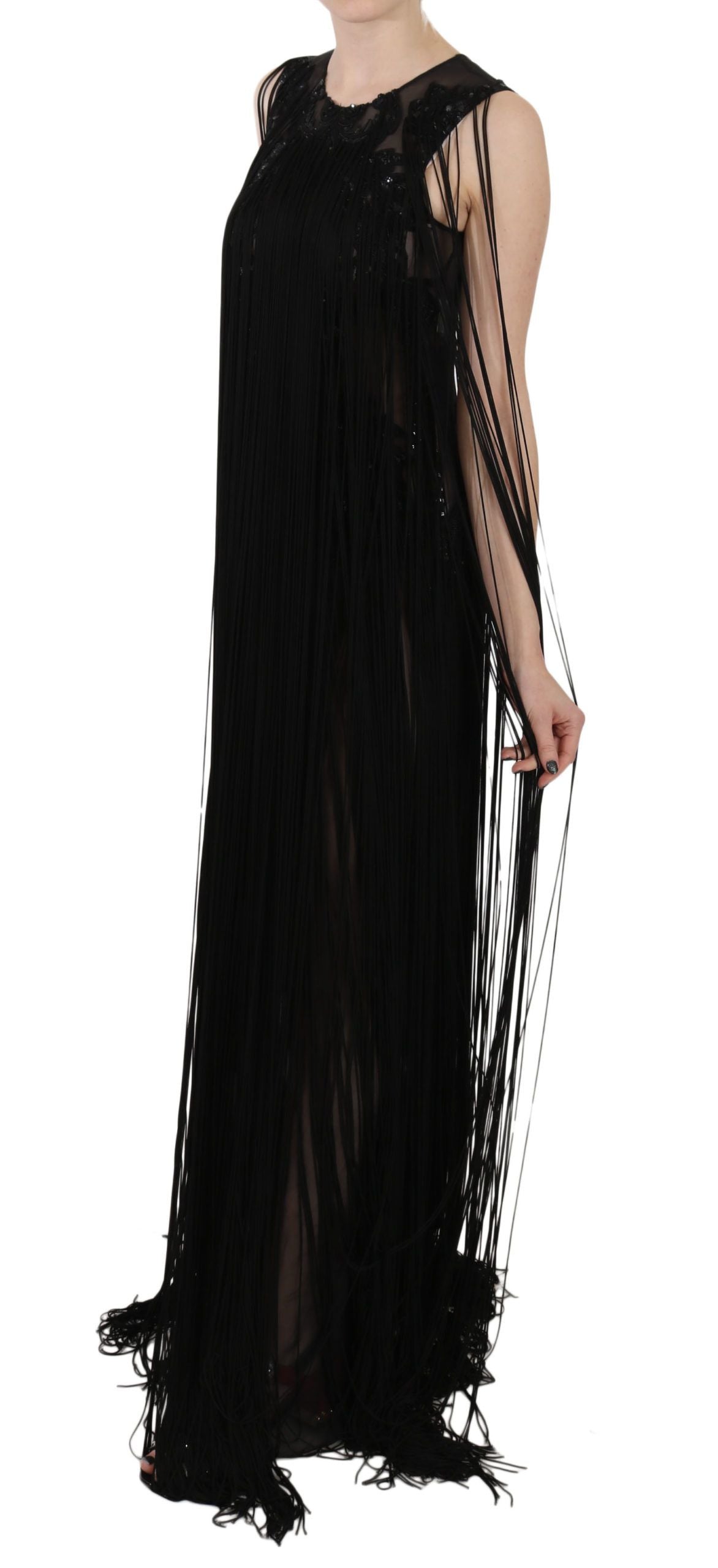 John Richmond Sheer Sequined Maxi Elegance Dress John Richmond