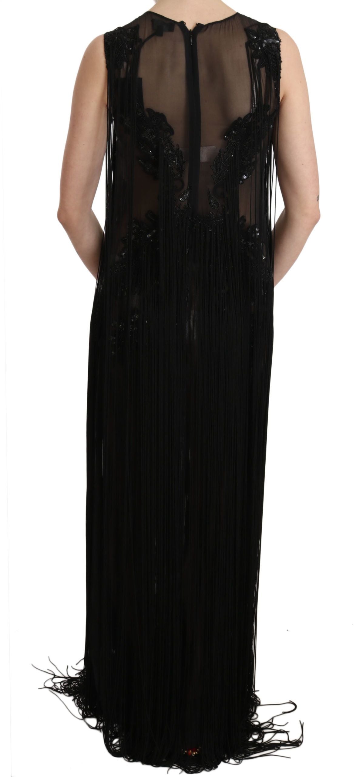 John Richmond Sheer Sequined Maxi Elegance Dress John Richmond