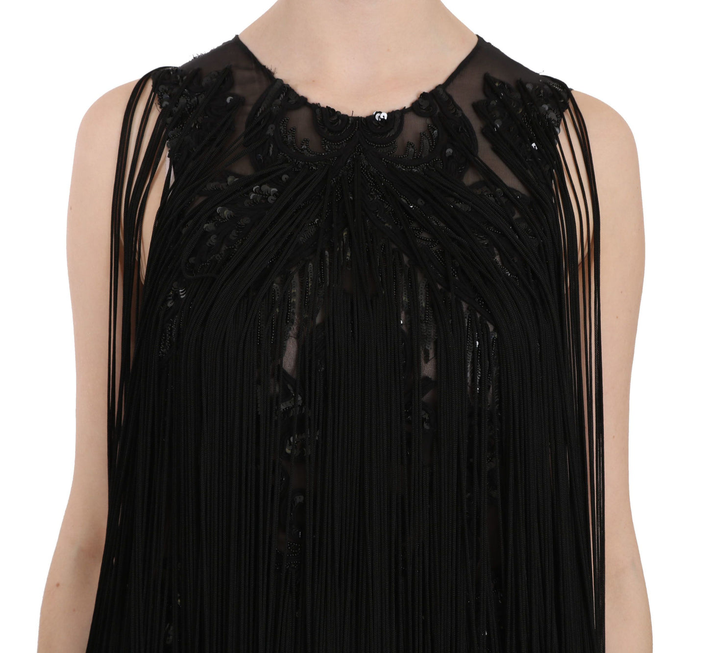 John Richmond Sheer Sequined Maxi Elegance Dress John Richmond