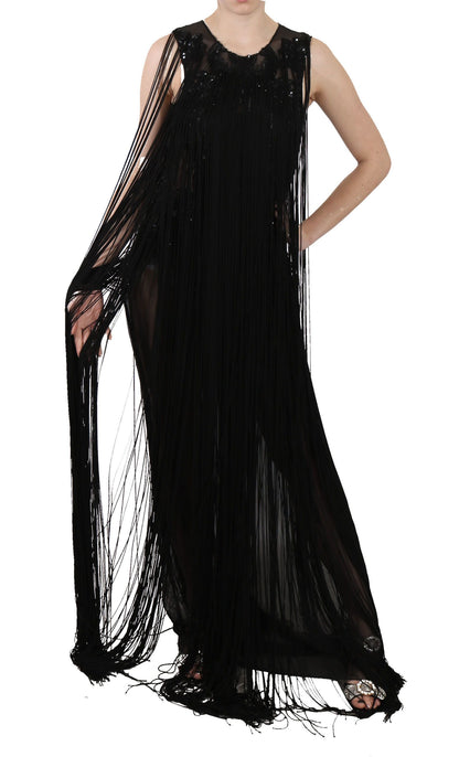 John Richmond Sheer Sequined Maxi Elegance Dress John Richmond