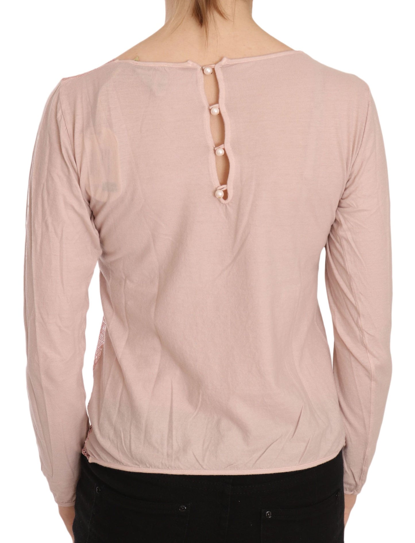 PINK MEMORIES Chic Pink See-Through Cotton Blouse PINK MEMORIES