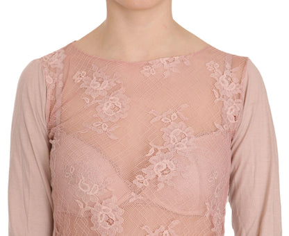 PINK MEMORIES Chic Pink See-Through Cotton Blouse PINK MEMORIES