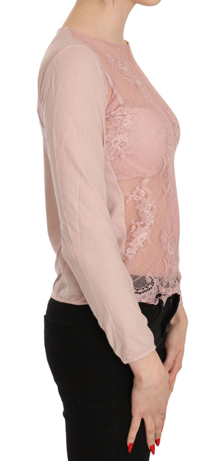 PINK MEMORIES Chic Pink See-Through Cotton Blouse PINK MEMORIES