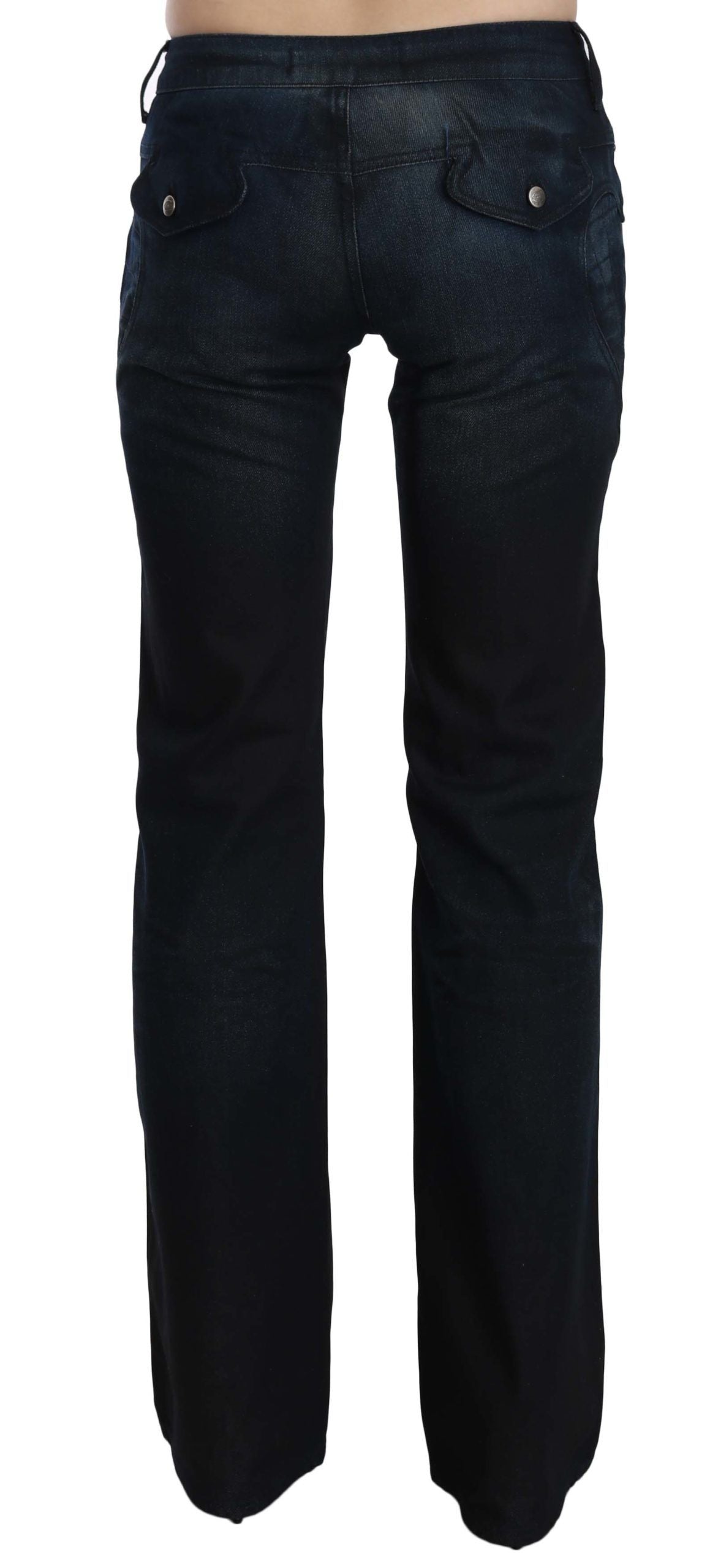 Just Cavalli Chic Mid Waist Straight Denim Pants Just Cavalli