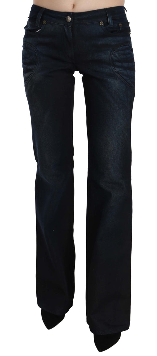 Just Cavalli Chic Mid Waist Straight Denim Pants Just Cavalli