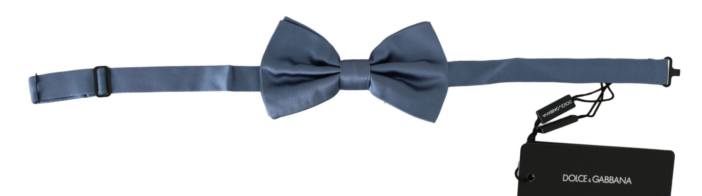 Dolce & Gabbana Elegant Blue Silk Bow Tie Dolce & Gabbana