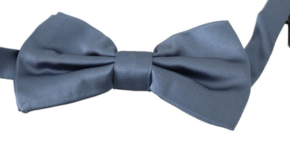 Dolce & Gabbana Elegant Blue Silk Bow Tie Dolce & Gabbana