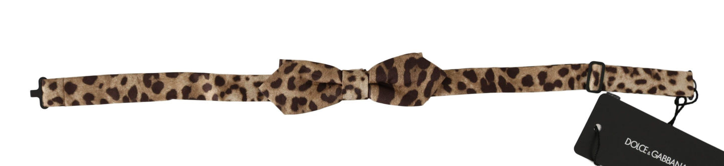 Dolce & Gabbana Exquisite Silk Leopard Print Bow Tie Dolce & Gabbana