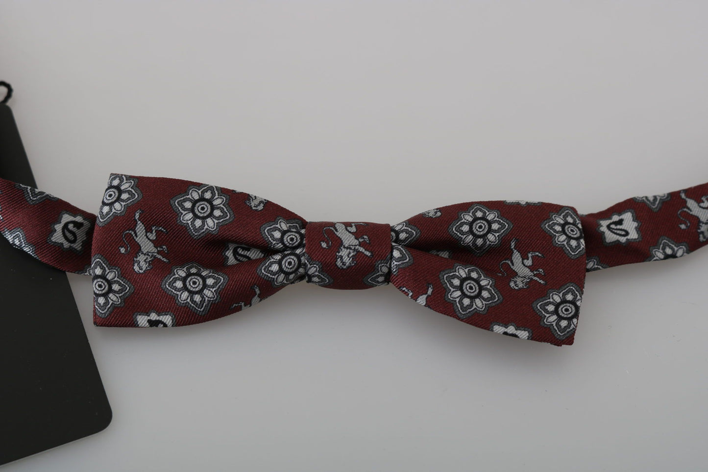 Dolce & Gabbana Elegant Bordeaux Silk Bow Tie Dolce & Gabbana