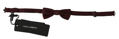 Dolce & Gabbana Elegant Silk Purple Dotted Bow Tie Dolce & Gabbana