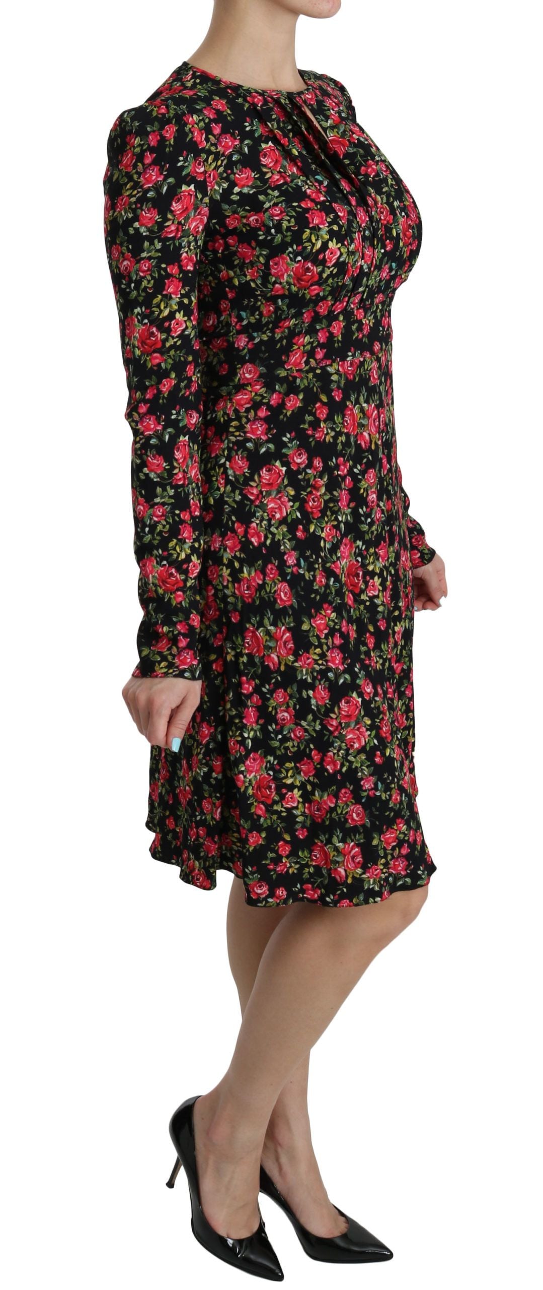 Dolce & Gabbana Floral A-Line Viscose Knee Length Dress Dolce & Gabbana