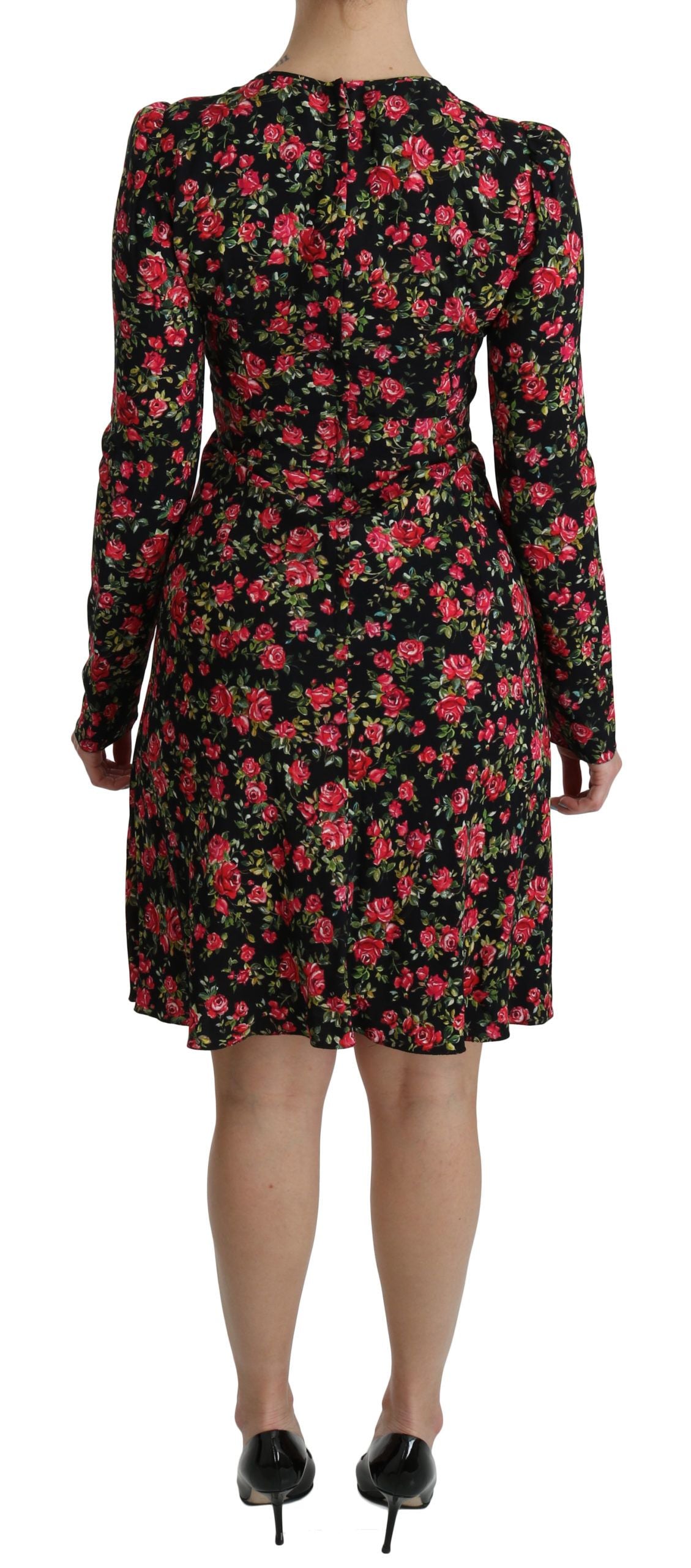 Dolce & Gabbana Floral A-Line Viscose Knee Length Dress Dolce & Gabbana