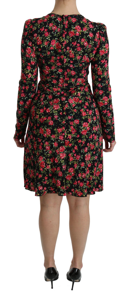 Dolce & Gabbana Floral A-Line Viscose Knee Length Dress Dolce & Gabbana