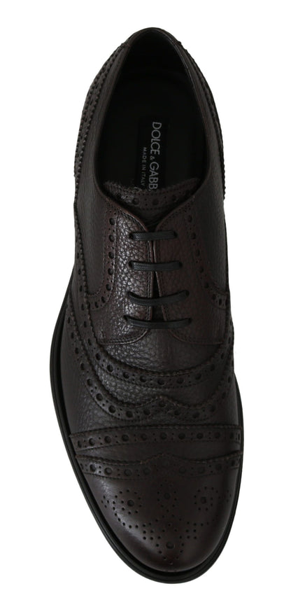 Dolce & Gabbana Elegant Mens Leather Derby Dress Shoes Dolce & Gabbana