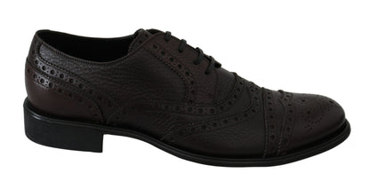 Dolce & Gabbana Elegant Mens Leather Derby Dress Shoes Dolce & Gabbana