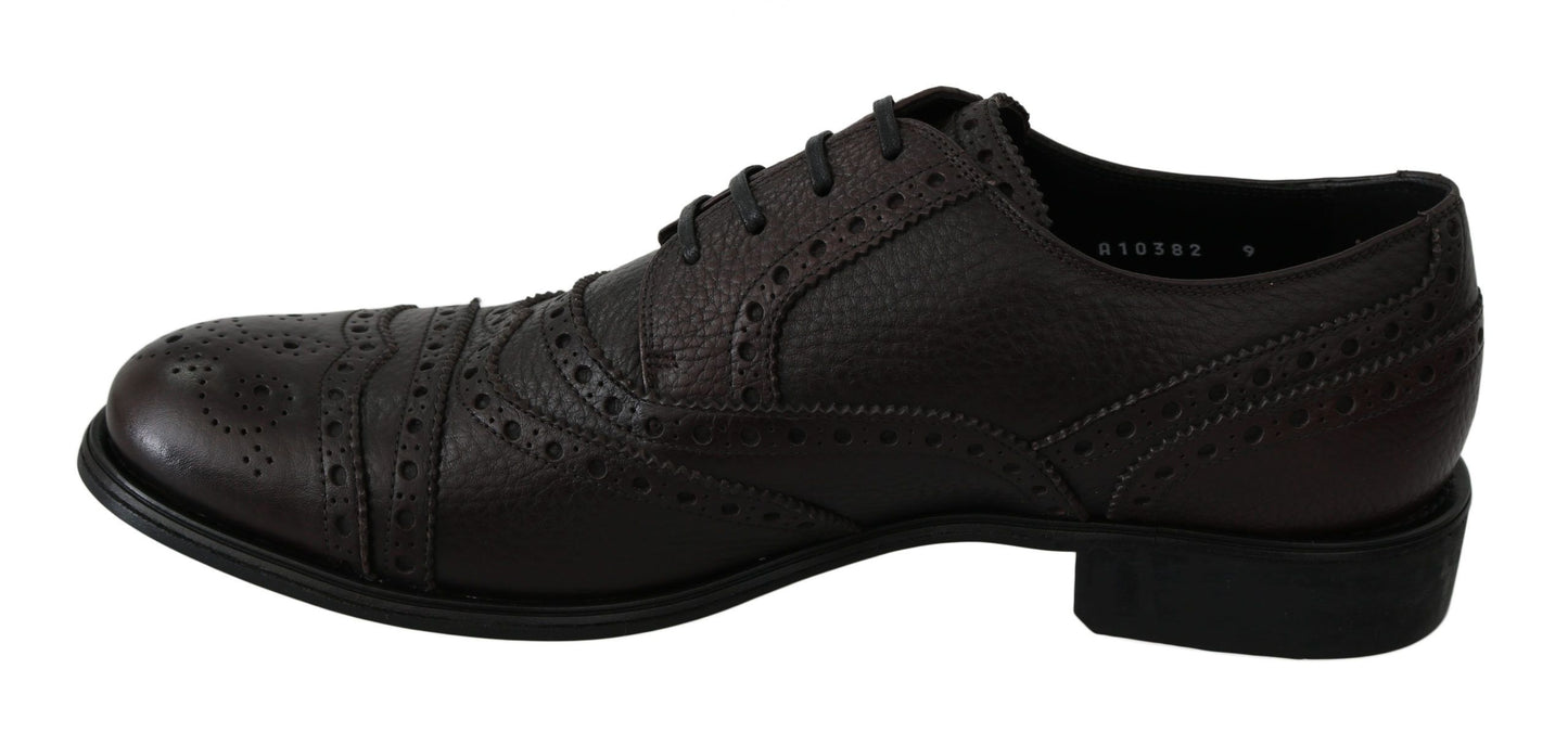 Dolce & Gabbana Elegant Mens Leather Derby Dress Shoes Dolce & Gabbana