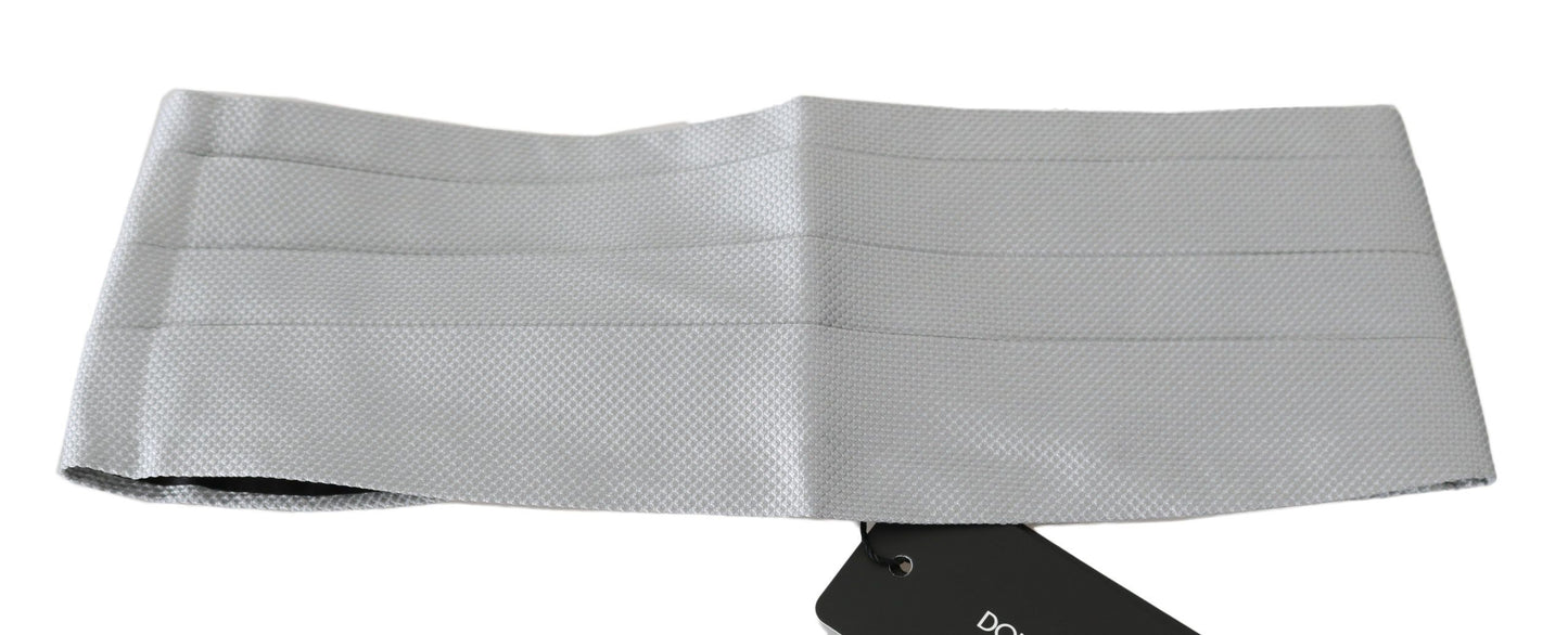 Dolce & Gabbana Elegant Silk Gray Cummerbund Dolce & Gabbana