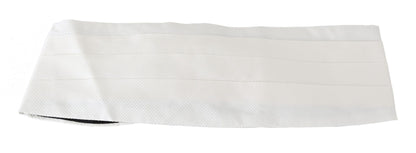 Dolce & Gabbana Elegant White Silk Cummerbund Dolce & Gabbana