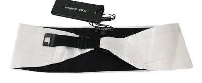 Dolce & Gabbana Elegant White Silk Cummerbund Dolce & Gabbana