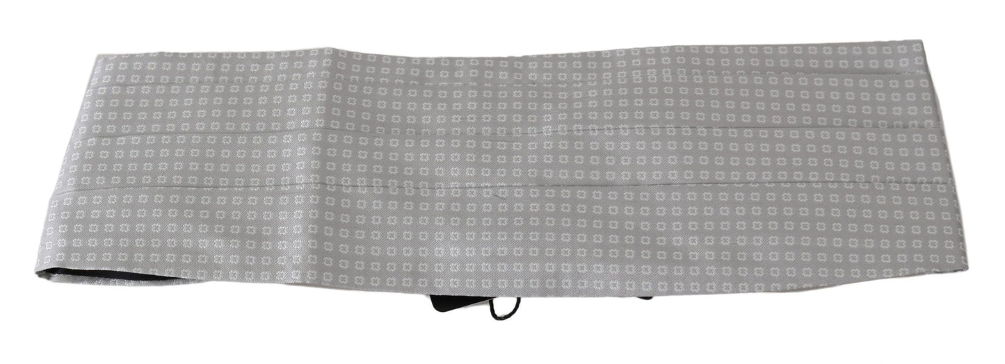 Dolce & Gabbana Elegant Gray Silk Cummerbund Dolce & Gabbana