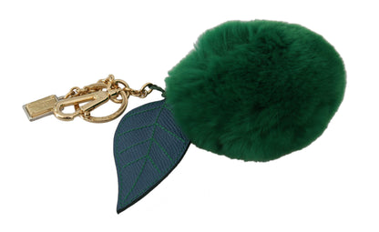 Dolce & Gabbana Elegant Tricolor Fur Ball Keychain Dolce & Gabbana