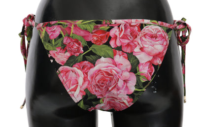 Dolce & Gabbana Elegant Rose Pattern Bikini Bottom Dolce & Gabbana