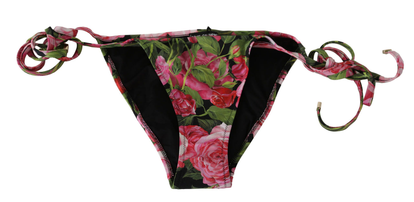 Dolce & Gabbana Elegant Rose Pattern Bikini Bottom Dolce & Gabbana