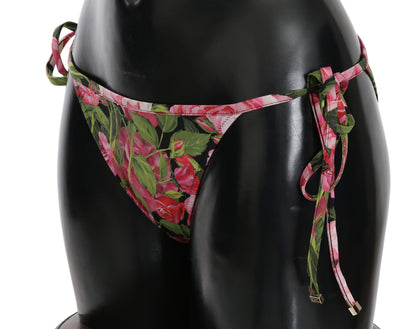 Dolce & Gabbana Elegant Rose Pattern Bikini Bottom Dolce & Gabbana