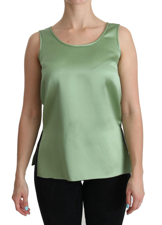 Dolce & Gabbana Elegant Silk Sleeveless Top in Light Mint Green Dolce & Gabbana