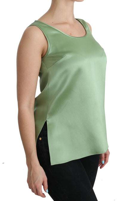 Dolce & Gabbana Elegant Silk Sleeveless Top in Light Mint Green Dolce & Gabbana