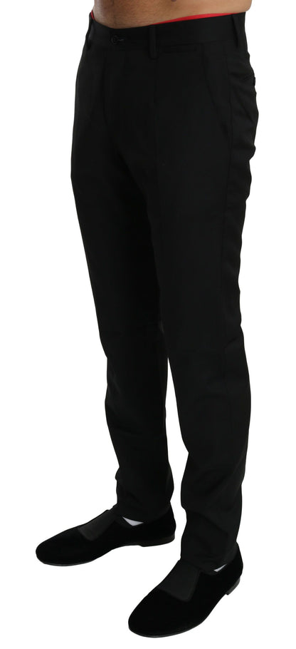 Dolce & Gabbana Elegant Black Wool Dress Pants Dolce & Gabbana