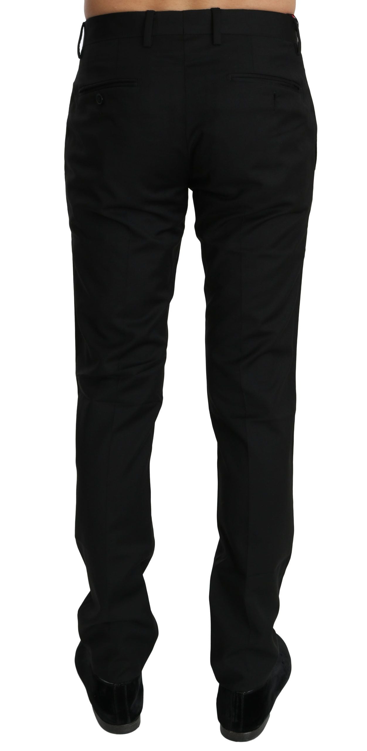 Dolce & Gabbana Elegant Black Wool Dress Pants Dolce & Gabbana