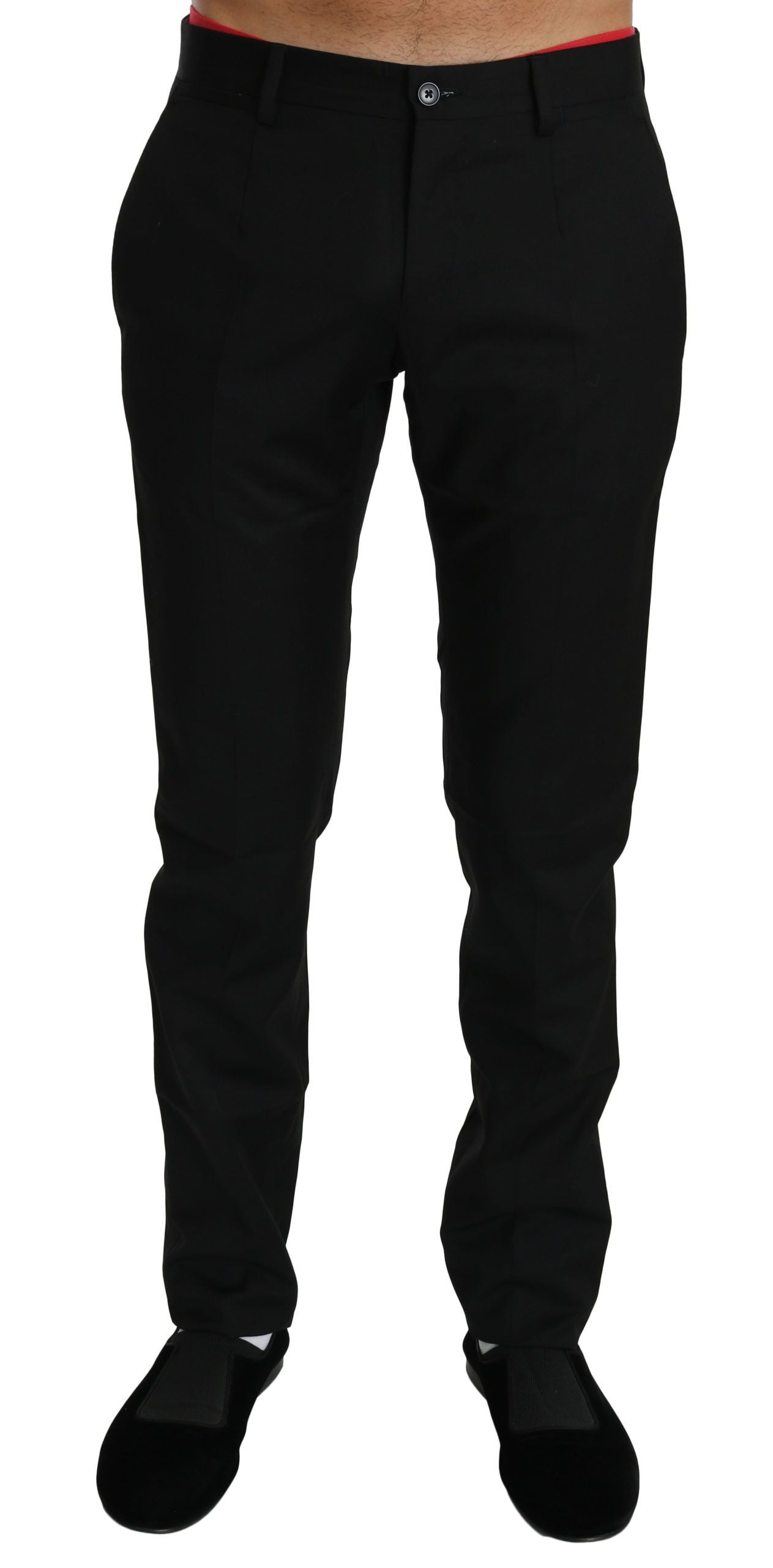 Dolce & Gabbana Elegant Black Wool Dress Pants Dolce & Gabbana