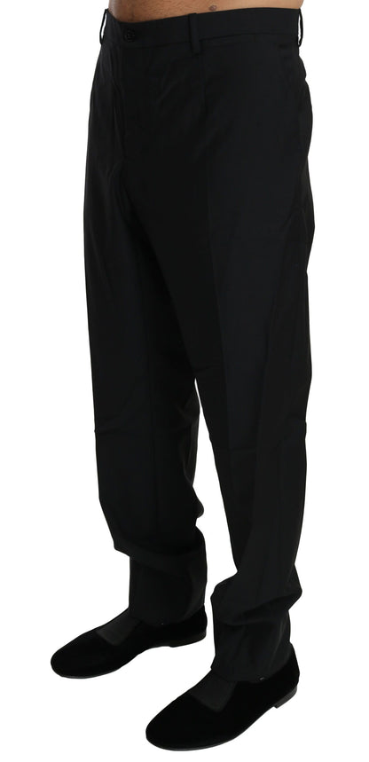 Dolce & Gabbana Elegant Black Virgin Wool Dress Pants Dolce & Gabbana