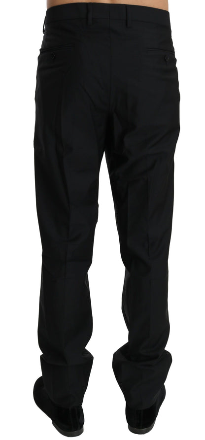 Dolce & Gabbana Elegant Black Virgin Wool Dress Pants Dolce & Gabbana