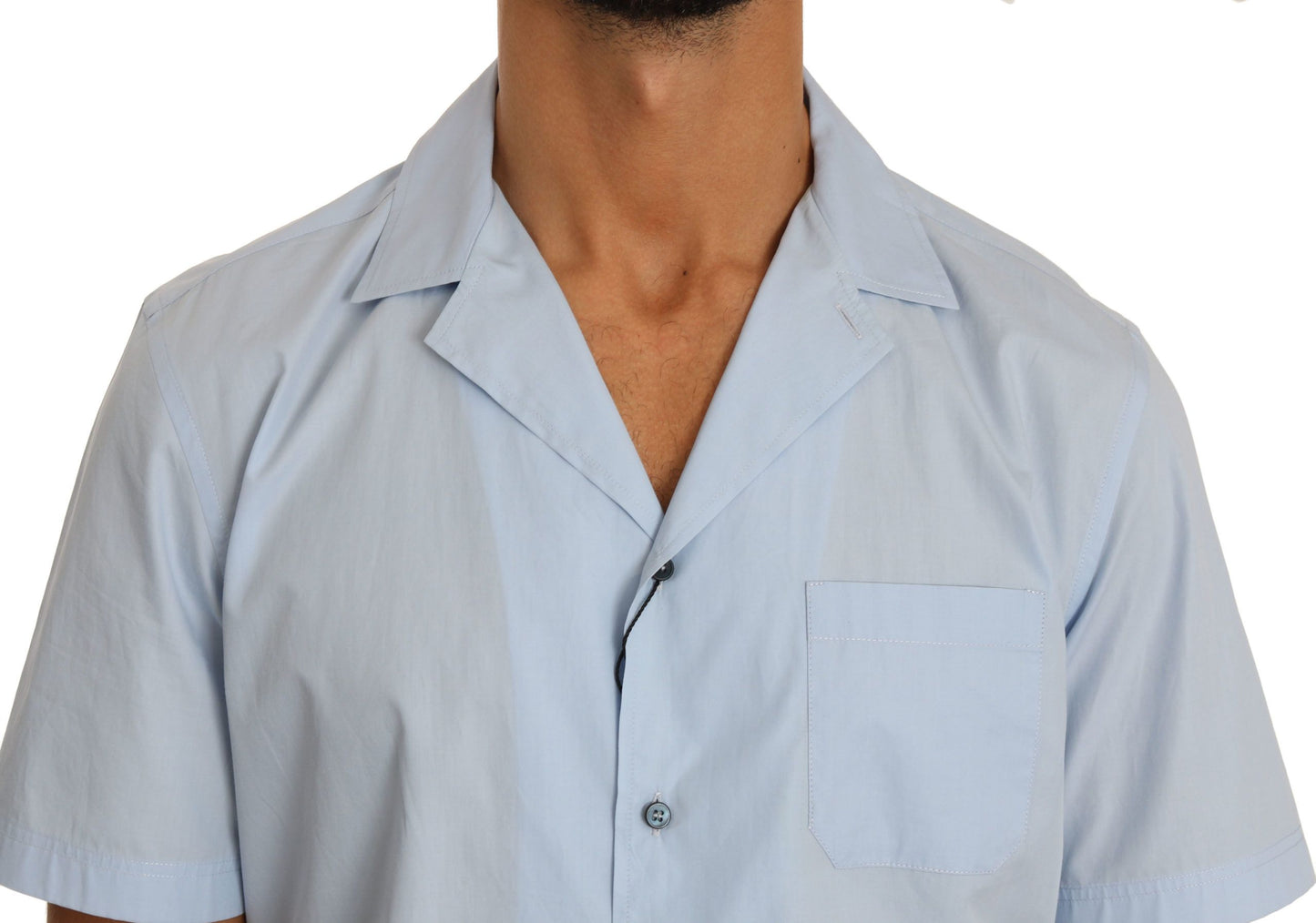 Dolce & Gabbana Elegant Blue Cotton Casual Shirt Dolce & Gabbana