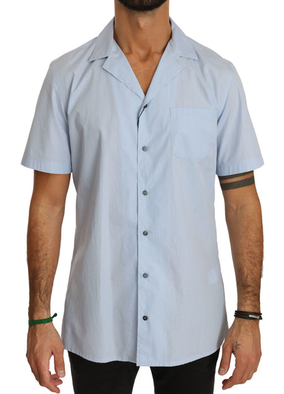 Dolce & Gabbana Elegant Blue Cotton Casual Shirt Dolce & Gabbana