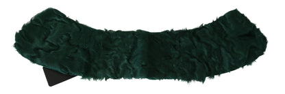 Dolce & Gabbana Elegant Lambskin Fur Scarf in Lush Green Dolce & Gabbana