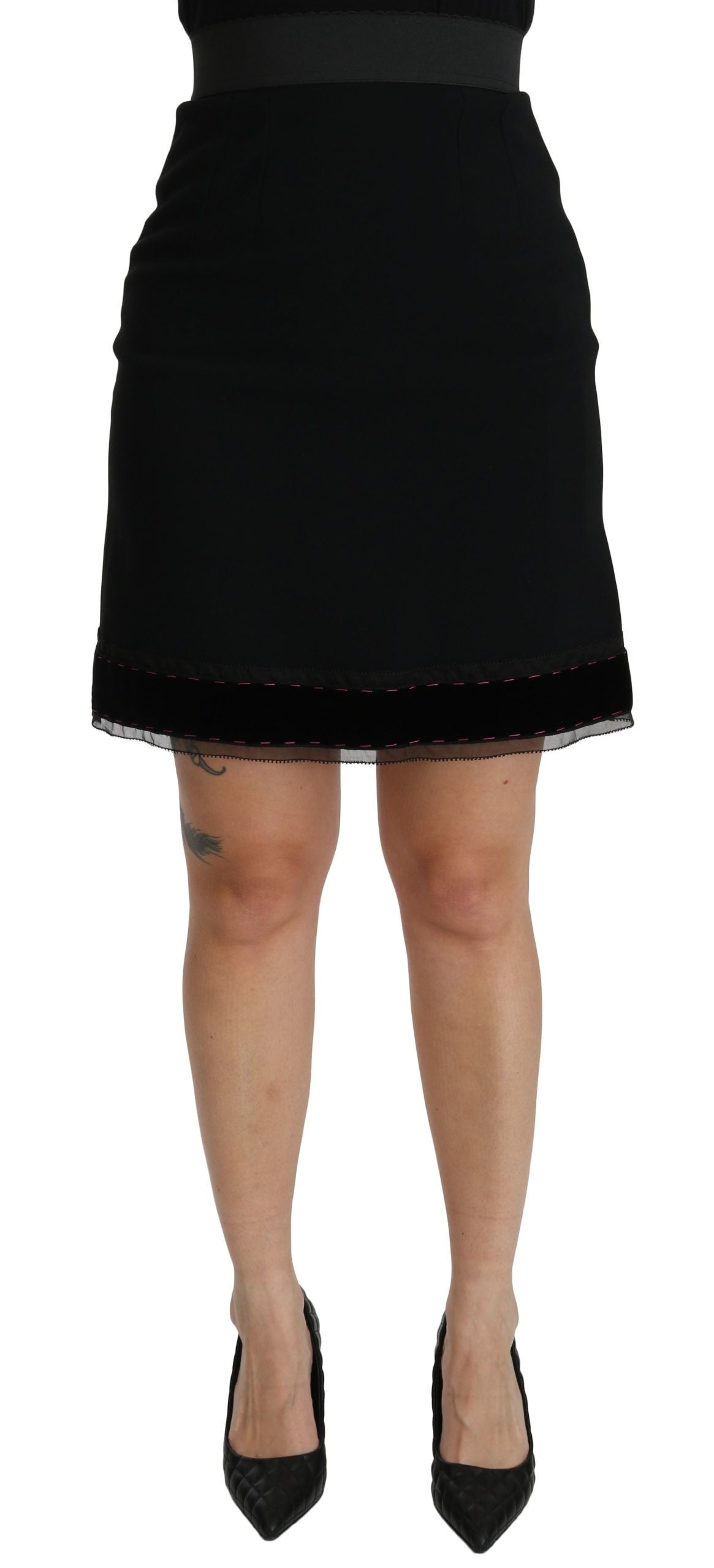 Dolce & Gabbana Elegant High-Waist Black Skirt Dolce & Gabbana